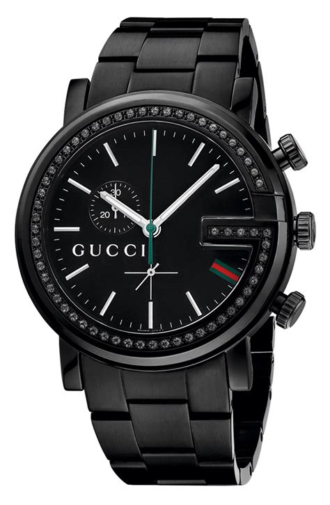 gucci g chrono watch black replacement bracelet|Gucci watch automatic chronograph.